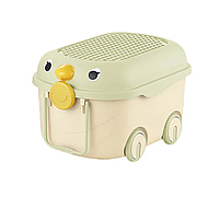 Ящик для игрушек на колесах Салатовый 56х37, 5х33см. Terrio "Birdy" контейнер для детских вещей