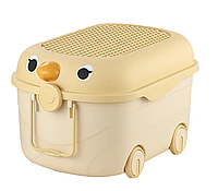 Ящик для игрушек на колесах Желтый 56х37, 5х33см. Terrio "Birdy" контейнер для детских вещей