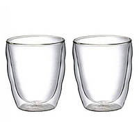 Набор чашек с двойными стенками Bodum Pilatus 0,08 л 2 шт Прозрачный (11477-10) z118-2024