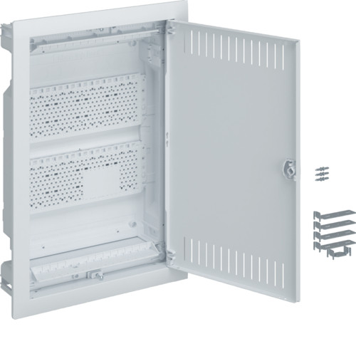 Щит 2-рядний для ММ-обладнання Hager Volta з металевими дверима - фото 1 - id-p2216548858