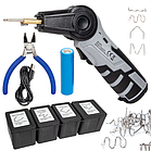 Паяльник ZD-507L для ремонту пластику на акумуляторі 18650+, гарячий степлер із комплектом скоб 200 шт.