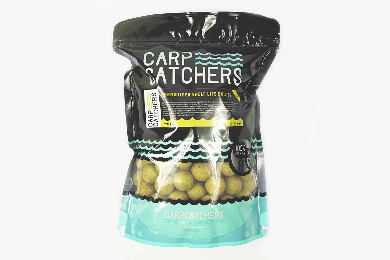 Бойли прикормочні варені Carp Catchers CORN&TIGER 1 kg 20 мм