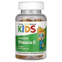 Витамин Ц для детей California Gold Nutrition Vitamin C For Children 60 жевательных конфет