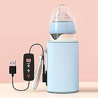 Пляшечка для годування Dr.Green із системою змішування молока та USB-термостатом 150 мл 0-3 місяці соска S Блакитний Хіт продажу!