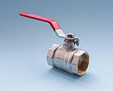 Кран кульовий муфтовий латунний різьбовий ДУ 32 1 1/4" в/в з ручкою ричаг для води, фото 5