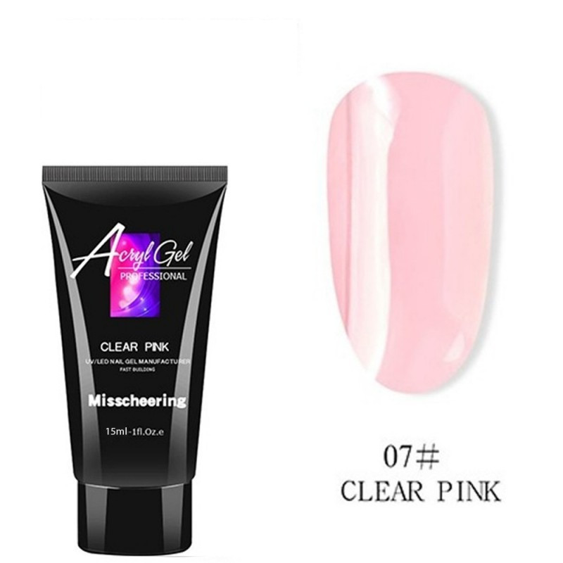 Полигель (акригель) AcrylGel №07 Clear Pink 15 мл
