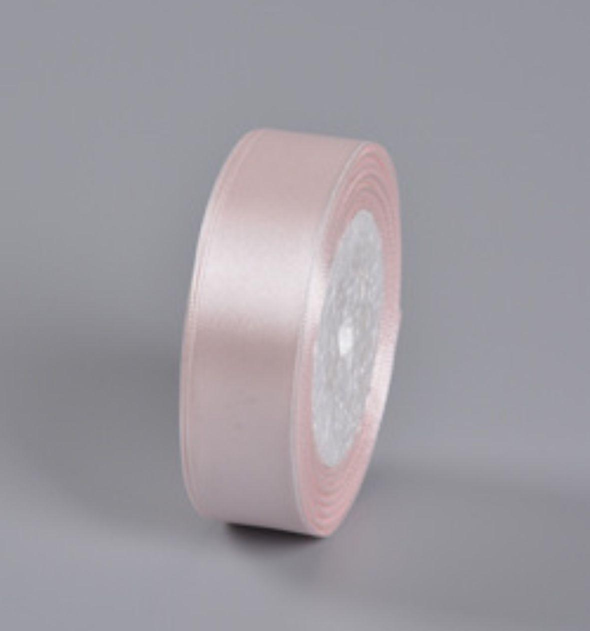 Стрічка атласна 2.5 см (бабіна). Колір - світло рожевий, фото 1