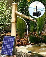 Фонтан на солнечной батарее с аккумулятором / Мини-фонтан для сада Biling