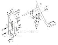 Педаль сцепления с кронштейном и ГЦС в сборе для КамАЗ 6520-1602008 / ОАО КамАЗ