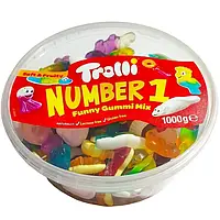 Желейные конфеты Trolli Number One Funny Gummi Mix 1кг