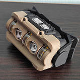 Ліхтар налобний з датчиком руху 2XPE+12SMD+6SMD(білий+червоний), Motion Sensor, Type-C, тактичний, фото 2