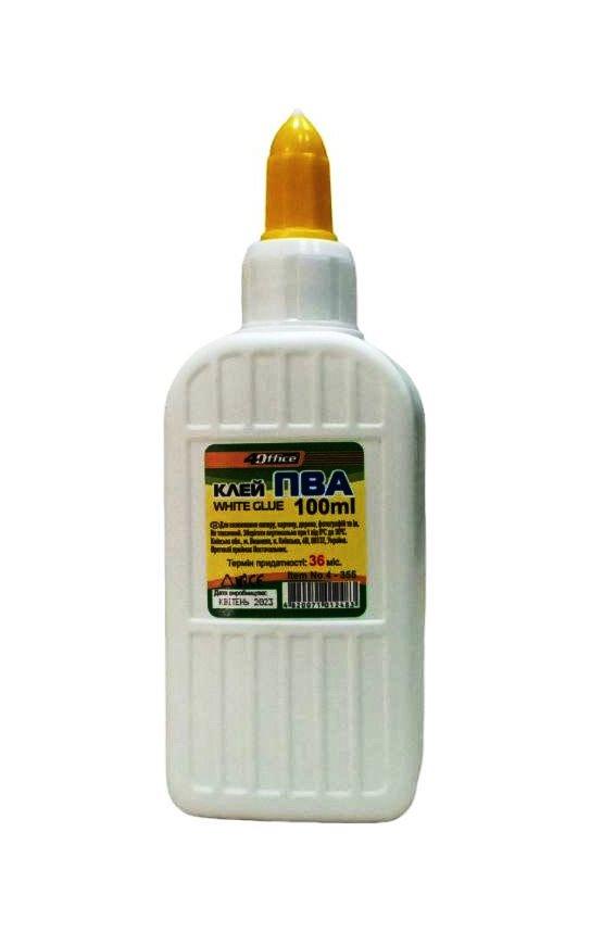 Клей ПВА 4Office з дозатором 100 мл (4-355), фото 1