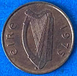 Монета Ірландії 1\2 пенні 1971-86 рр., фото 2