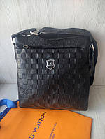 AI Кожаная сумка-мессенджер Louis Vuitton черная