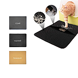 Килимок для котячого туалету Двошаровий Сота чорний 31х31х1см Фауна, фото 5