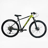 Велосипед спортивный 29" Corso APEX 19" Shimano Deore 12 скоростей Black and Yellow (154711) z118-2024