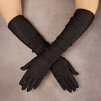 Довгі рукавички до ліктя (універсальний розмір) Чорний