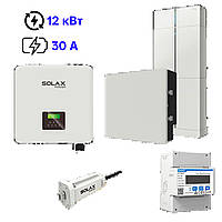 Комплект Solax 4.3: Трехфазный гибридный инвертор на 12 кВт, с АКБ на 6,2 кВт*ч