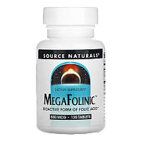 Витамин В9 фолиевая кислота Source Naturals Mega Folinic 800 mcg (120 табл)