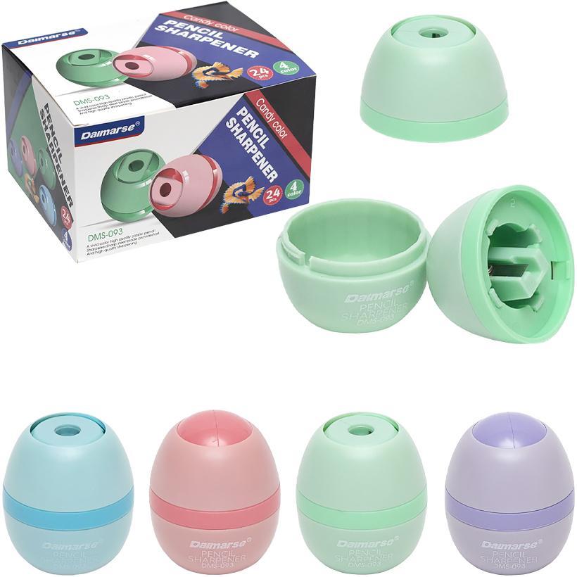 Точилка пластикова з контейнером під 1 олівець DM093 DAIMARSE в упаковці 24 шт, фото 1