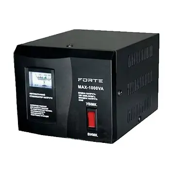 Стабілізатор напруги Forte TVR-1000VA компактний однофазний з навантаженням 1кВт