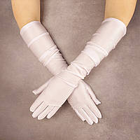 Довгі рукавички до ліктя (універсальний розмір) Білий