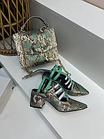 Женские туфли на каблуке шпильке натуральная замша кожа Италия только отшив
