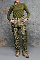 AI Жіночі теплі штани Conqueror зелений піксель