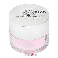 Акриловая пудра для ногтей Global Fashion Acrylic Powder Pink розовая, 15 г