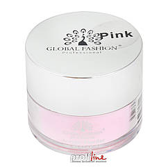 Акрилова пудра для нігтів Global Fashion Acrylic Powder Pink рожева, 15 г