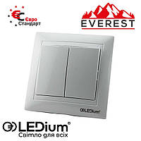 Выключатель двойной внутренний EVEREST LEDium EV02