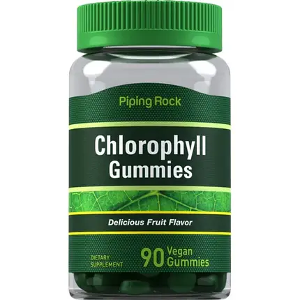 (уцінка термін по 8.25) Хлорофіл Piping Rock Chlorophyll Gummies 90 жув., фото 1