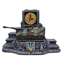 Оригинальный сувенир декор с часами для дома "Украинская САУ М109", Подарок военному на День артиллериста