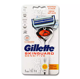 Бритва Gilltette Sensitive Skinguard Power на батарейці (бритва+ 1 касета)