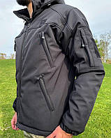 AI Тактична зимова куртка SoftShell Omni-Heat до -25 чорна