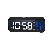 Настільний годинник Infinity Led Music Alarm Clock Black