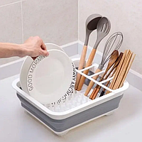Складная силиконовая сушилка-держатель для посуды Filter bowl rack