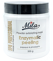 Энзимный пилинг для глубокого очищения кожи Папайя и Ананас Enzymatic peeling Mila 200 г