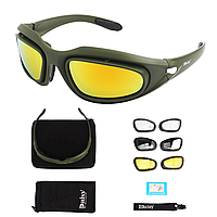VIO Тактичні окуляри олива зі знімними дужками 4 типи лінз