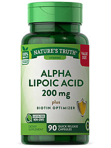 Альфа-ліпоєва кислота Nature's Truth Alpha Lipoic Acid plus Biotin 200 мг 90 капс.