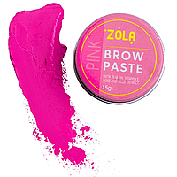 Контурная паста для бровей ZOLA Brow Paste Pink, 15 г розовая