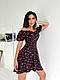 Стильне літнє жіноче коротке міні сукня сарафан квітковий софт принт з коротким рукавом, фото 3