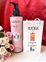 Набор женский Lancome Idole (Мини-духи с ферoмонами 45 ml + Парфюмированный лосьон 200 ml)