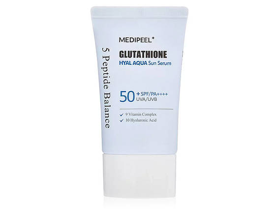 Зволожувальна сонцезахисна емульсія з глутатіоном Medi-Peel Glutathione Hyal Aqua Sun Serum SPF50+ PA+++ 50 ml, фото 1