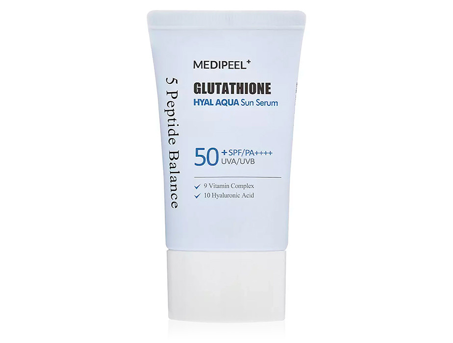 Зволожувальна сонцезахисна емульсія з глутатіоном Medi-Peel Glutathione Hyal Aqua Sun Serum SPF50+ PA+++ 50 ml