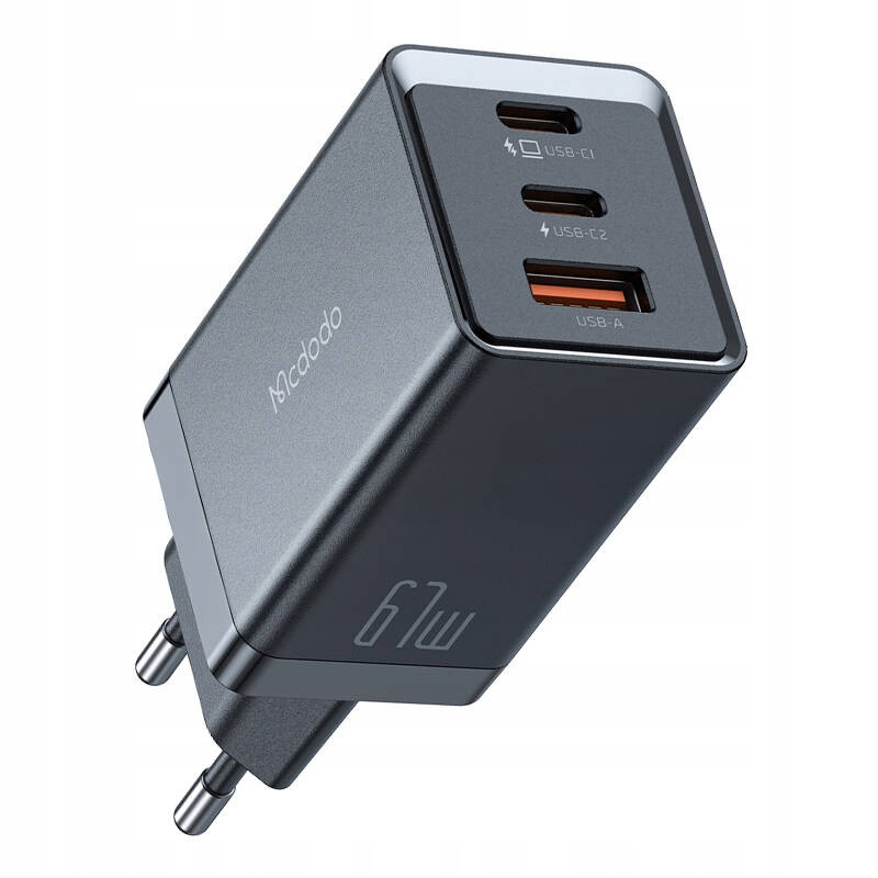 МЗП McDodo 67W 2C+1A GAN 5 Mini Pro Fast Charger (EU) CH-1541 Black