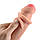 Двошаровий фалоімітатор великий Ділдо з мошонкою на присосці зі ковзною шкірою, Тілесний (23 см), фото 5