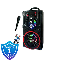 Портативна Bluetooth колонка Bass Polska 5941 з мікрофоном для караоке та пультом ДУ