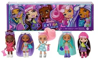Ігровий набір Ляльки Барбі Екстра Мініс 5 шт Barbie Extra Mini Minis Dolls 5-Pack HPN09