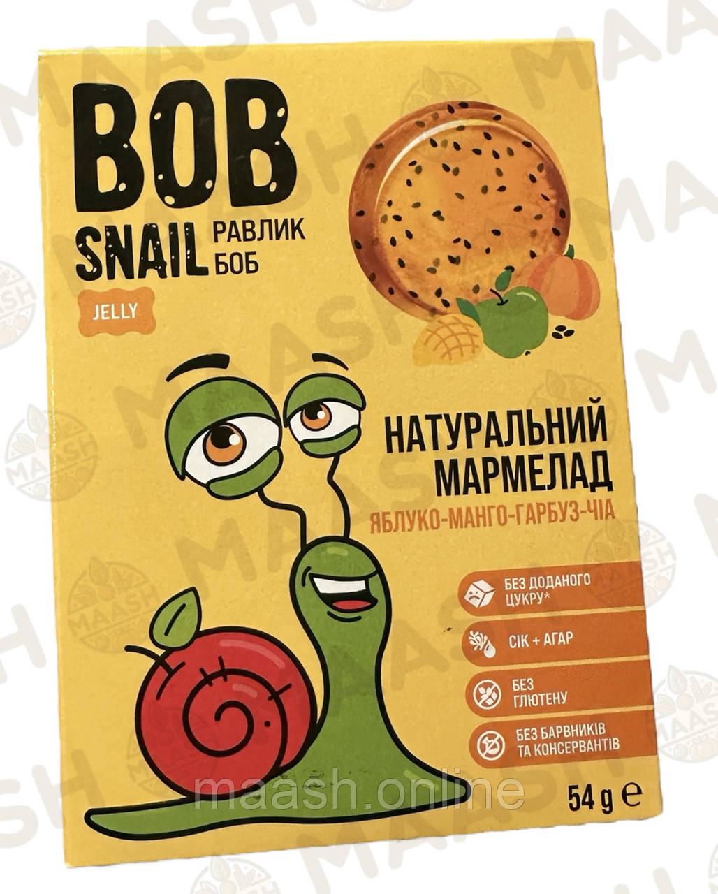 Мармелад яблуко манго гарбуз чіа Bob Snail, 54г